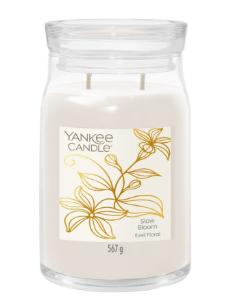 detail Yankee Candle SLOW BLOOM, signature velká svíčka 567g