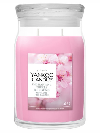 detail Yankee Candle Enchanting Cherry Blossom, signature velká svíčka 567 g