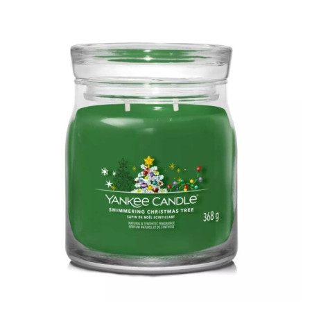 detail Yankee Candle SHIMMERING CHRISTMAS, signature střední svíčka 368 g
