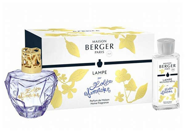 detail Maison Berger LOLITA LEMPICKA fialová, dárkový set lampa+náplň 150ml