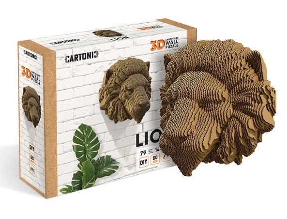 detail Cartonic 3D PUZZLE - LION, 79 dílků, LEVEL 2 (k zavěšení)
