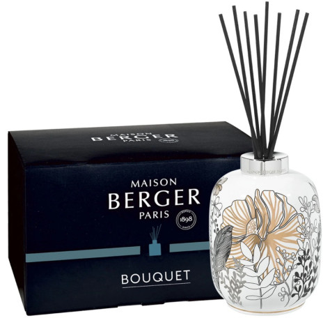 Maison Berger VÉGÉTALE white, porcelánový difuzér s tyčinkami bez náplně