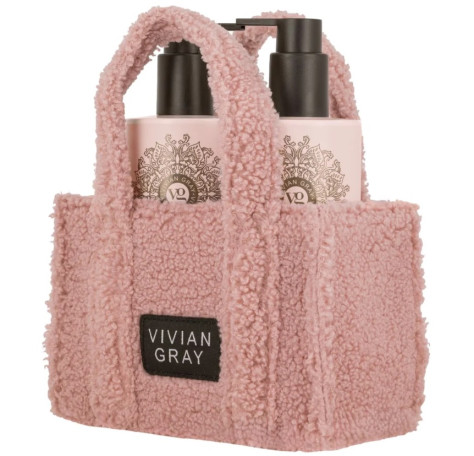Vivian Gray Set v taštičce Lotus&Rose, tekuté mýdlo a mléko na ruce