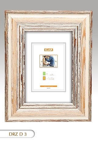 Rám Icar dřevěný DRZ D3 10x15cm melír hnědý