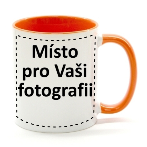 Fotohrnek COMBO Oranžovo-bílý 1x foto 300ml