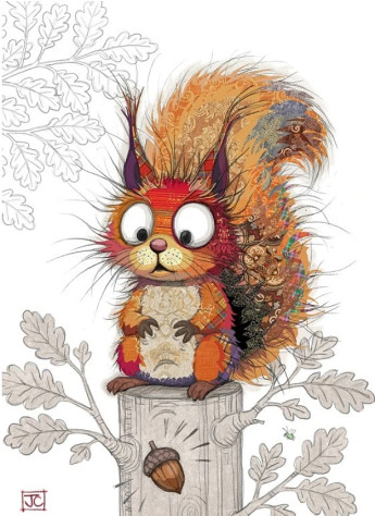 Luxusní přání G058 BUG ART - SARAH SQUIRREL