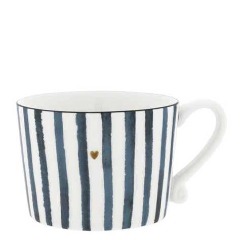 Bastion Collections Hrnek White/Iris Blue Big Stripe, 300ml