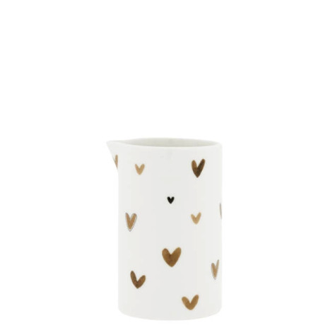 Bastion Collections Konvička JUG White/Brown Hearts 6x10cm