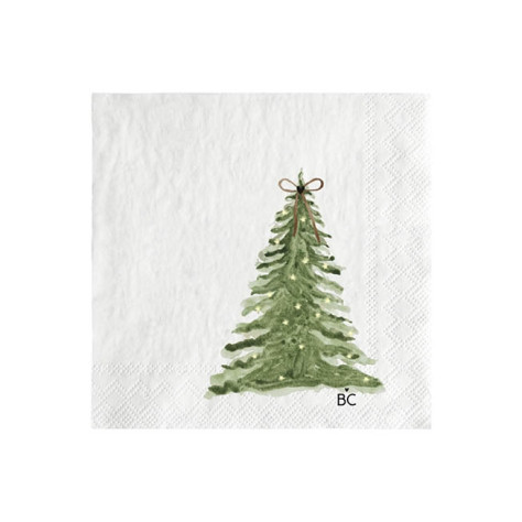 Bastion Collections Papírové ubrousky S - Xmas Tree with Bow, 20ks