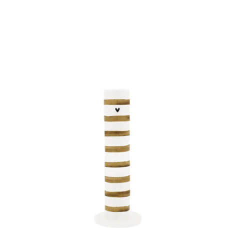 Bastion Collections Svícen / váza white/brown stripes