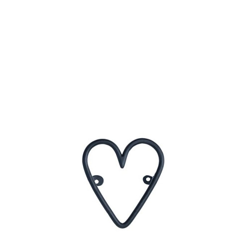 Bastion Collections Háček HEART HOOK OPEN BLACK,