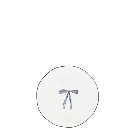 Bastion Collections Taliřek Sidepl 009 White/Iris Blue Bow in IB, 13cm