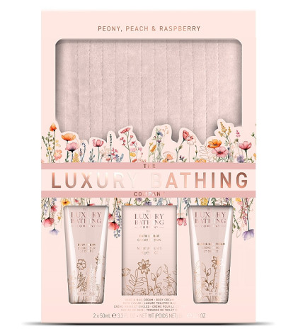 Grace Cole Peony, Peach & Raspberry, set s kosmetickou taštičkou