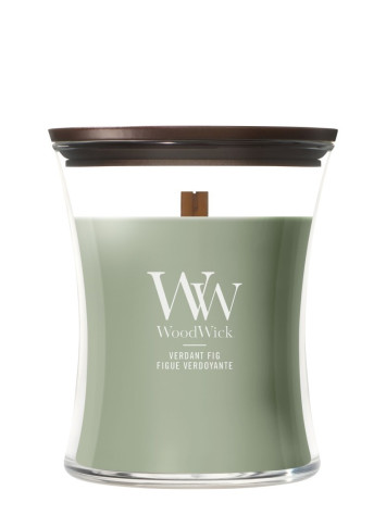 Vonná svíčka WoodWick Verdant Fig, střední 275g