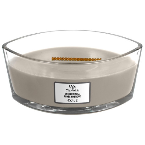 Vonná svíčka WoodWick SACRED SMOKE široký knot, 453,6 g
