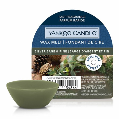 Yankee Candle SILVER SAGE & PINE, vonný vosk 22 g NEW