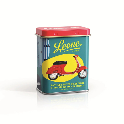Leone 1857 - Pastilky s ovocnou příchutí, v plechové dóze Vespa 50 Special, 30 g