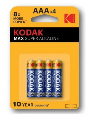Kodak baterie MAX alkalická, AAA, 4 ks, blistr