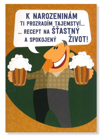 Albi Hrací přání K NAROZENINÁM - TO PIVEČKO ČESKÉ / Ilona Koblihová