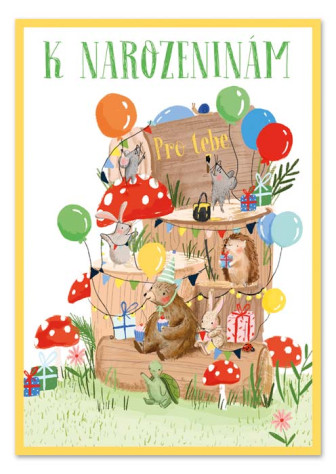 Ditipo Hrací přání HLAVA, RAMENA, KOLENA, PALCE / BibiBum