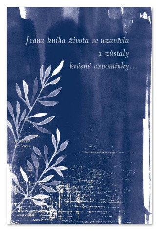 Ditipo Blahopřání I - Kondolence JEDNA KNIHA ŽIVOTA (tm.modrá)