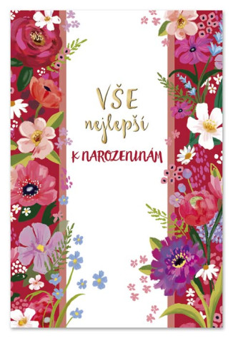 Ditipo Blahopřání IK - Vše nejlepší k narozeninám (květinové)