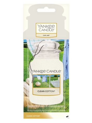 Yankee Candle CLEAN COTTON papírová visačka do auta 1 ks