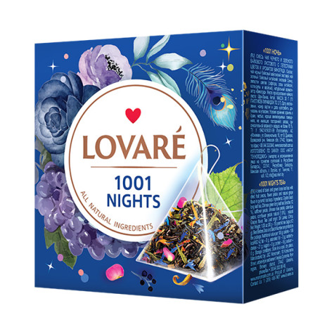 LOVARÉ 15 pyramidek 1001 NIGHTS, černý/zelený čaj