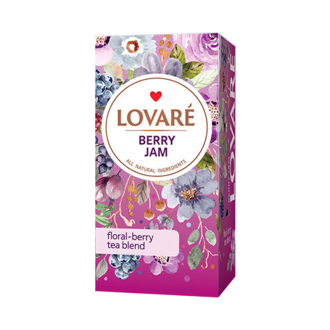 LOVARÉ - 24 sáčků BERRY JAM, ovocný čaj, 24x 1,5g