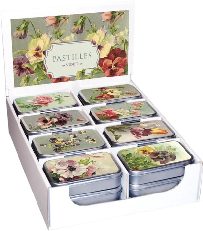 Sköna Ting PANSIES, pastilky v boxu, violet, 55 g MIX / 1ks
