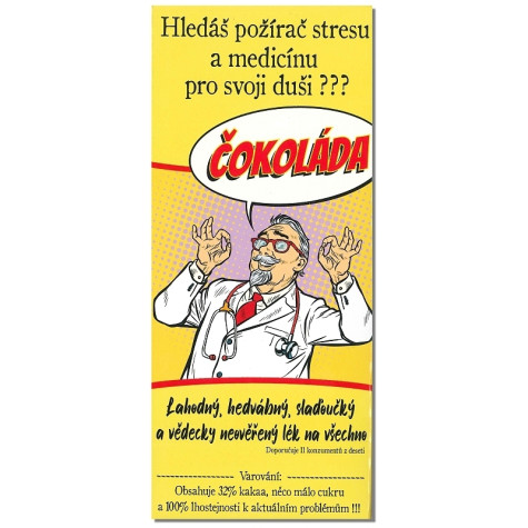 MASHA chocolate POŽÍRAČ STRESU, mléčná čokoláda 100g