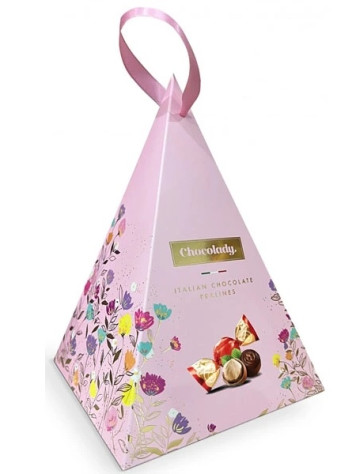 Chocolady RŮŽOVÁ PYRAMIDA, Italian chocolate praline, 130g
