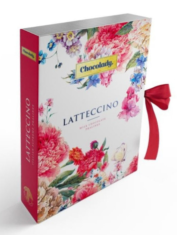 Chocolady LATTECCINO milk chocolate praline, white & dark cream, 150g