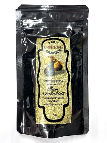 Aromatizovaná mletá káva 70 g - RUM V ČOKOLÁDĚ