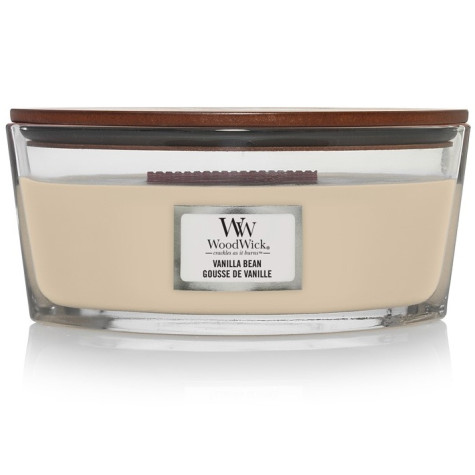 Vonná svíčka WoodWick VANILLA BEAN široký knot 453,6g