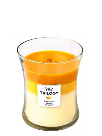 Vonná svíčka WoodWick Trilogy Fruit of Summer, střední 275 g