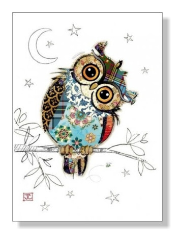 Luxusní přání G023 BUG ART - OWEN OWL sovička
