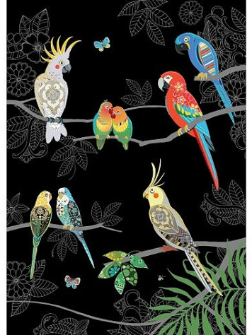 Luxusní přání M165 BUG ART - TROPICAL BIRDS