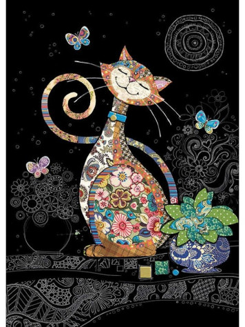 Luxusní přání M148 BUG ART - HAPPY CAT