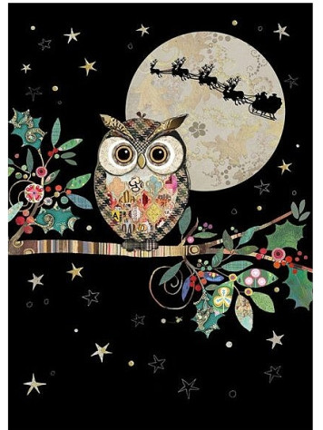 Luxusní přání MC049 BUG ART - CHRISTMAS OWL