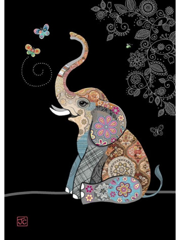 Luxusní přání M177 BUG ART - ELEPHANT BUTTERFLIES