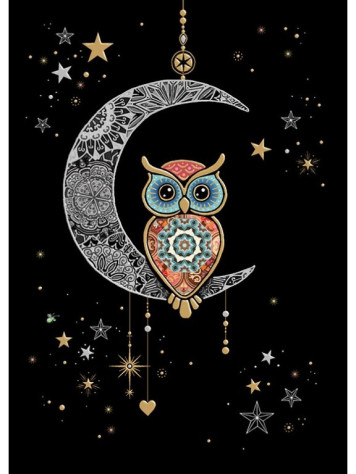 Luxusní přání M182 BUG ART - MOON OWL