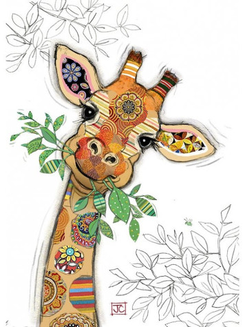 Luxusní přání G345 BUG ART - GINA GIRAFFE