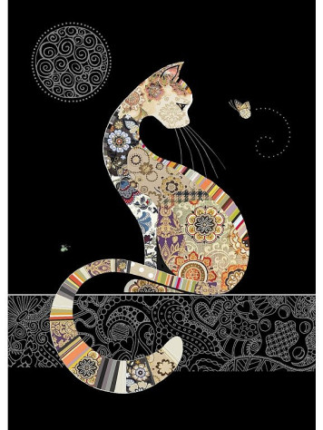 Luxusní přání M164 BUG ART - DECORATIVE CAT