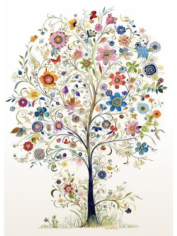 Luxusní přání P007 BUG ART - DOODLE TREE