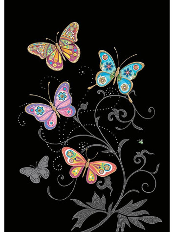 Luxusní přání M181 BUG ART - BUTERFLY DISPLAY