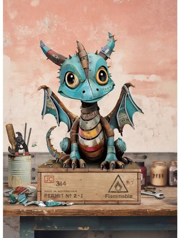 Luxusní přání S006 BUG ART - SCRAP DRAGON