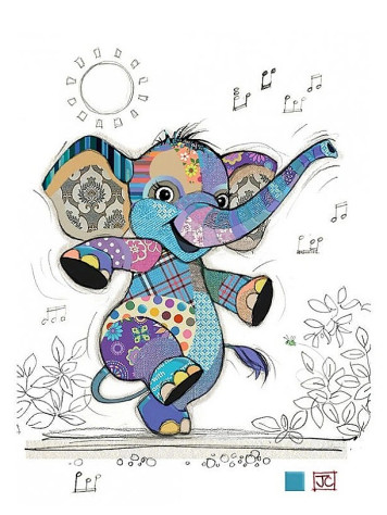 Luxusní přání G048 BUG ART - ELLY ELEPHANT
