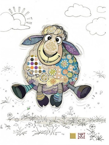 Luxusní přání G052 BUG ART - SASHA SHEEP