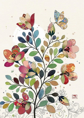 Luxusní přání B062 BUG ART - EXOTIC BUSH